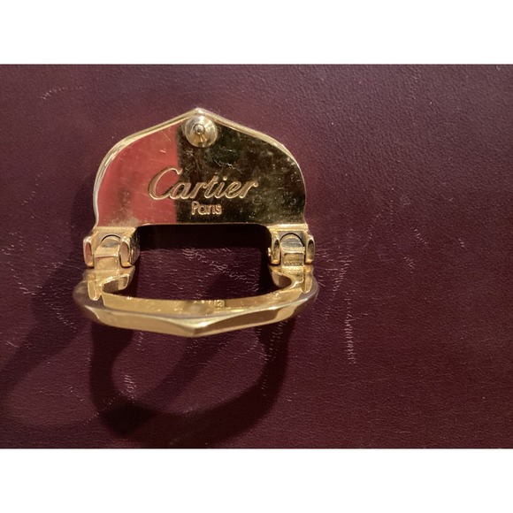 Cartier Crossbody Bag Leather Shoulder Bag Burgundy Designer Purse - Picture 3 of 16